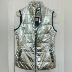 NWT LOHLA SPORT THE SHINY METALLIC SILVER VEST